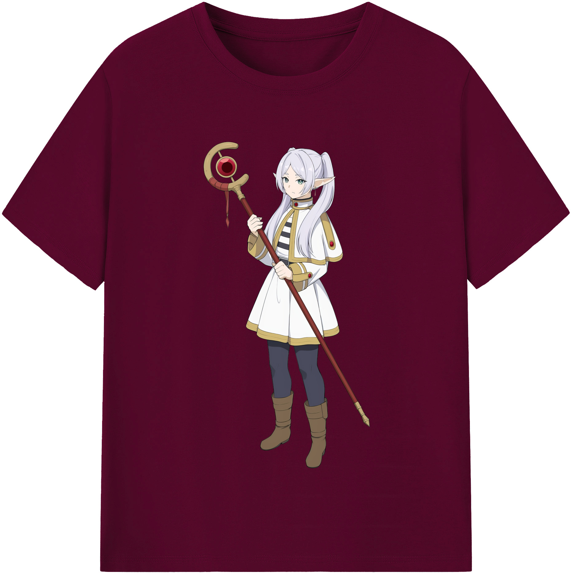 （画像用） 葬送のフリーレン Frieren レディースカジュアルプリントTシャツ（綿100％）